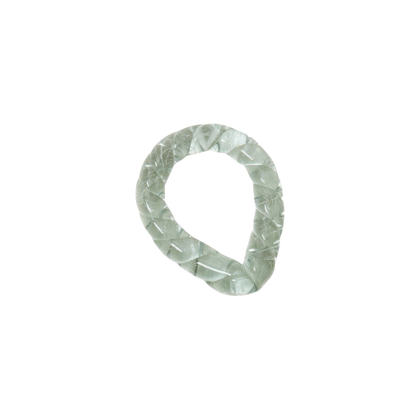 La Riccia hand-blown glass napkin rings in smooth and twisted forms