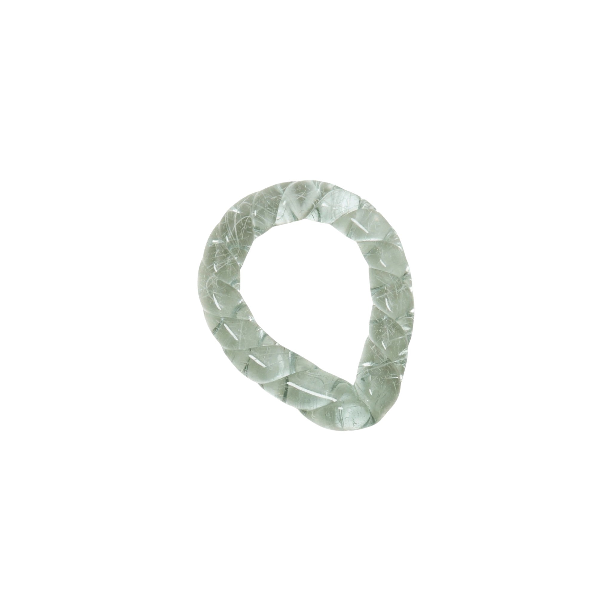 La Riccia hand-blown glass napkin rings in smooth and twisted forms