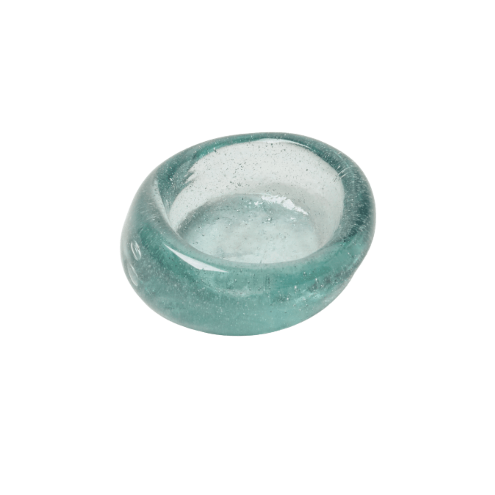 La Riccia recycled glass salt dish, handmade Italian pinch pot