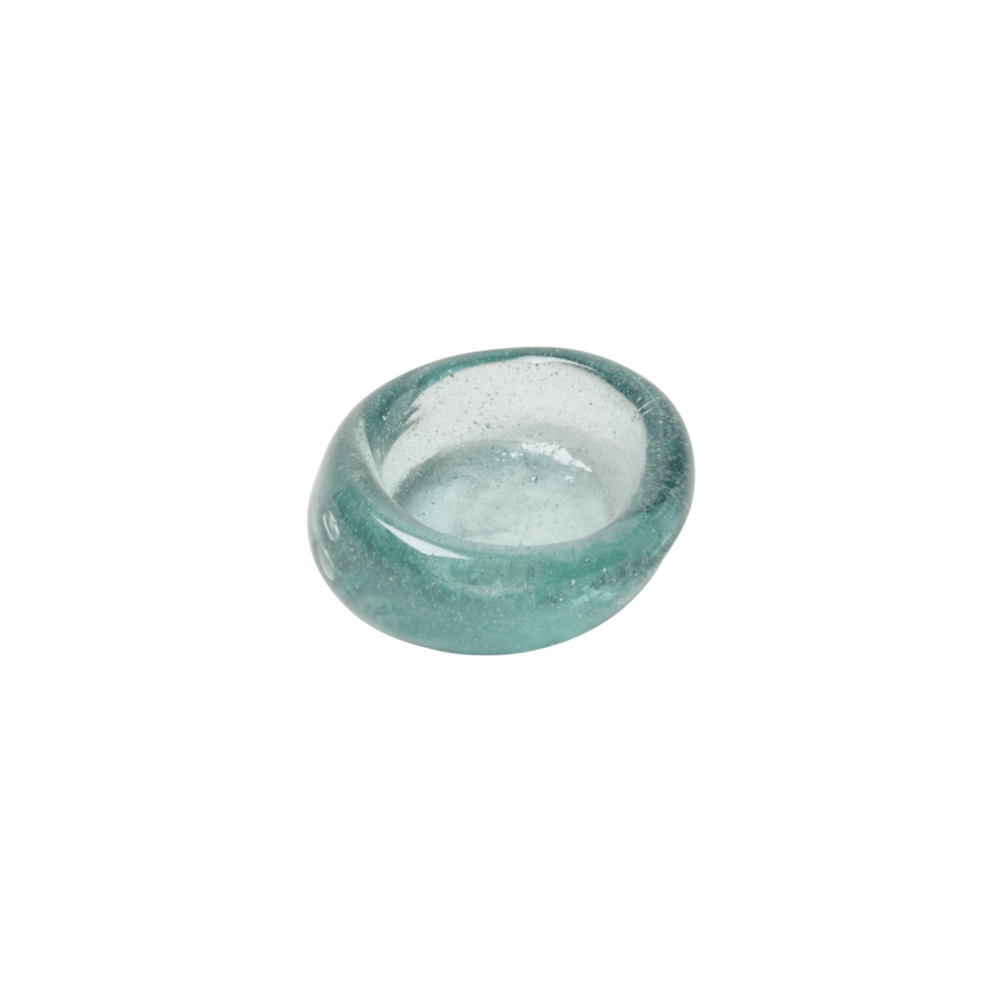 La Riccia recycled glass salt dish, handmade Italian pinch pot