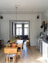 Room painted in Farrow & Ball Lamp Room Gray No.88