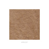 Calimia Home Landis sectional fabric swatch in Apricot, a warm brown Belgian linen with a textured weave.