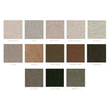Calimia Home fabric swatch collection for Landis Sectional featuring various linen and textured upholstery options