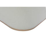 Calimia Home Landis Sofa bench cushion in Nubby Oyster Belgian linen with a natural oak wood base detail