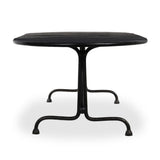 Lenoir Outdoor Dining Table in Distressed Bronze – side view