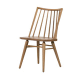 Calimia Home Lewis Windsor chair in wire-brushed oak with a contemporary spindle back design