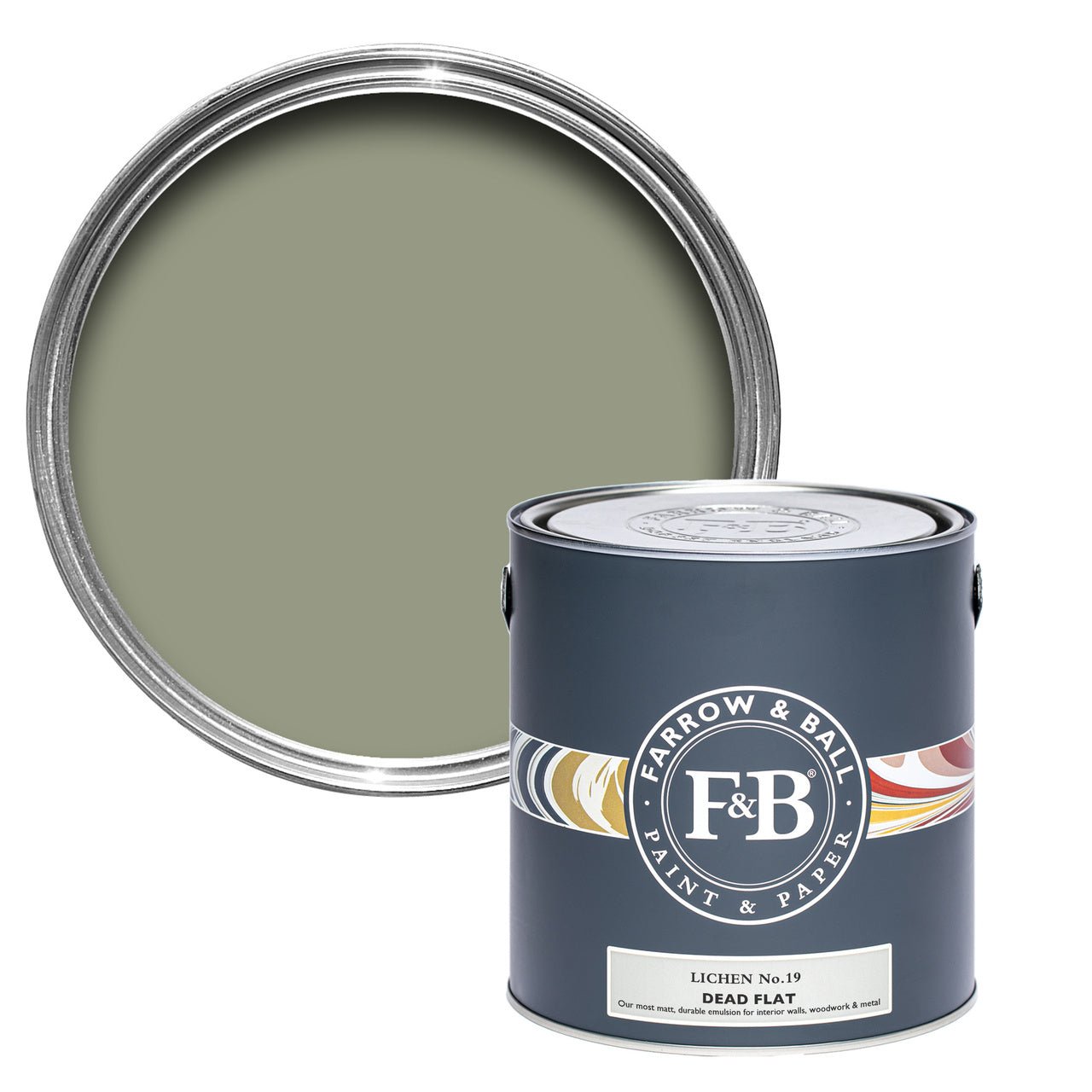 Lichen No.19 paint tin and swatch