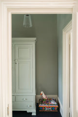 Room painted in Farrow & Ball Light Gray No.17