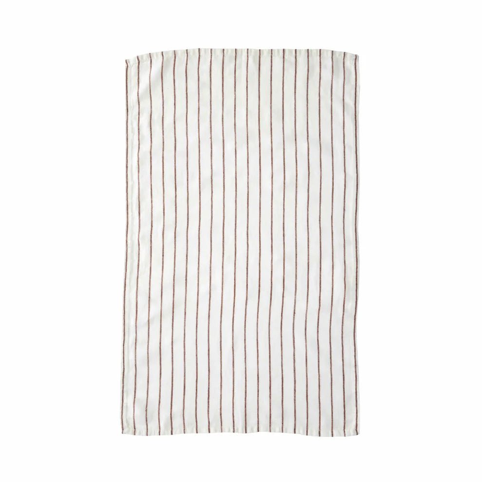 Linen Belmont Tea Towel in Earth - Set of 2