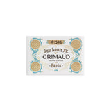 Dolphin Blue playing card back design Grimaud Louis XV deck, ornate floral motif and vintage French pattern