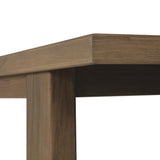 Leg and apron joinery detail of the Lumi outdoor dining table