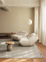 Armadillo Malawi Rug in Feather, detail of the wool weave and texture