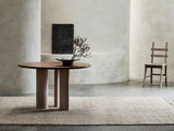 Armadillo Malawi Rug in Oatmeal, overhead view of the hand-knotted wool weave and edge finish
