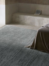Armadillo Malawi Rug in Crane, detail of the wool weave and texture