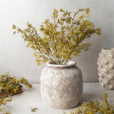 Meadow grass flaxen stem styled in floral arrangement, light airy texture for organic display