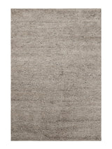 Armadillo Meadow Rug in Driftwood, overhead view of the hand-knotted wool weave and edge finish