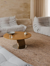 Armadillo Meadow Rug in Tamarillo, detail of the wool weave and texture