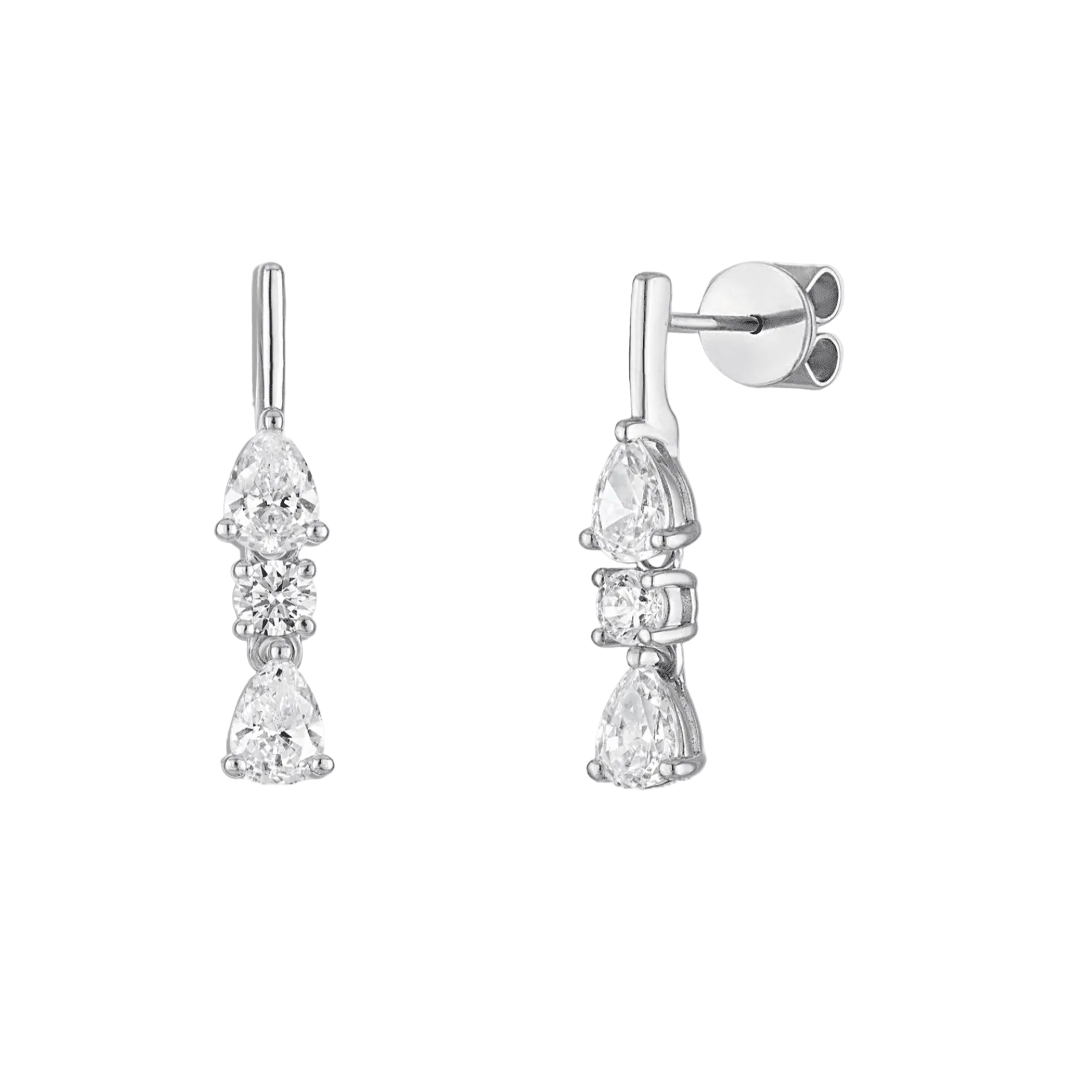 Mini Linea drip earring, side profile
