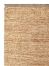 Armadillo Mojave Rug in Natural, corner close-up of the jute pile and edge