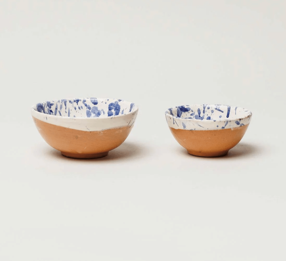 Montegranaro Blue Splatterware Oil & Salt Dish Set - Thumbnail 2