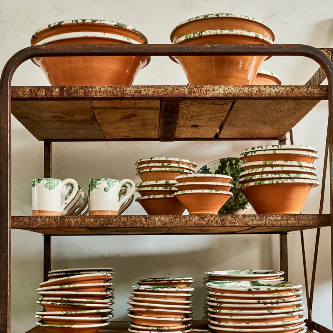 Montegranaro Splatterware Serving Dish - Green