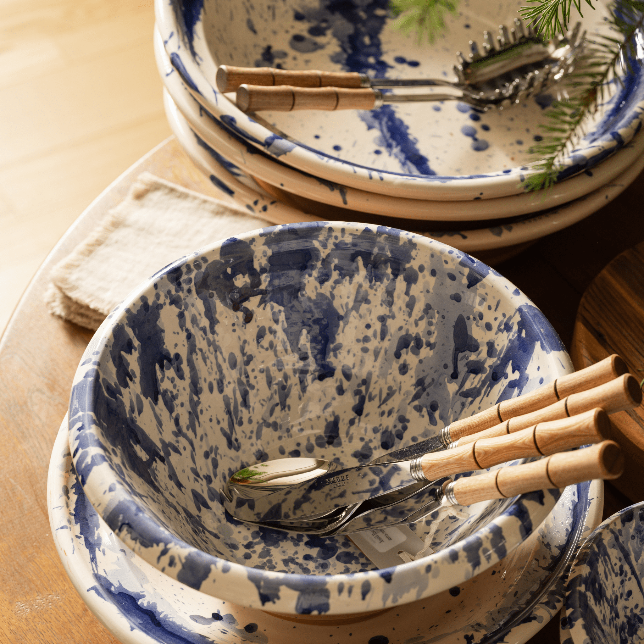 Natural Cocktail Napkins - Set of 6