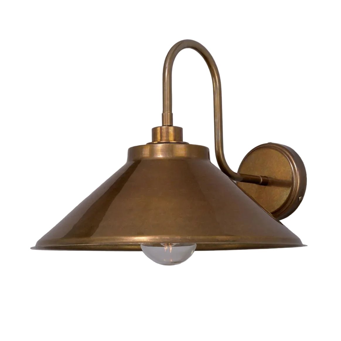 Nerissa Brass Swan Neck Wall Light by Mullan Lighting