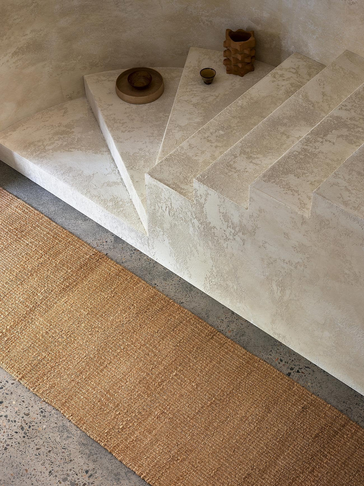 Armadillo Nest Runner in Natural, detail of the jute weave and texture