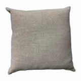 Oatmeal Linen Pillow by One Bi One — handcrafted Belgian linen on white background