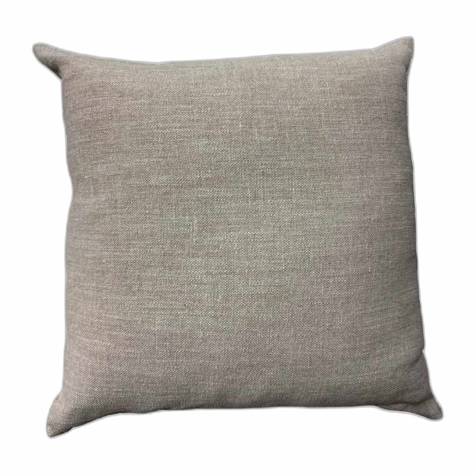 Oatmeal Linen Pillow by One Bi One — handcrafted Belgian linen on white background