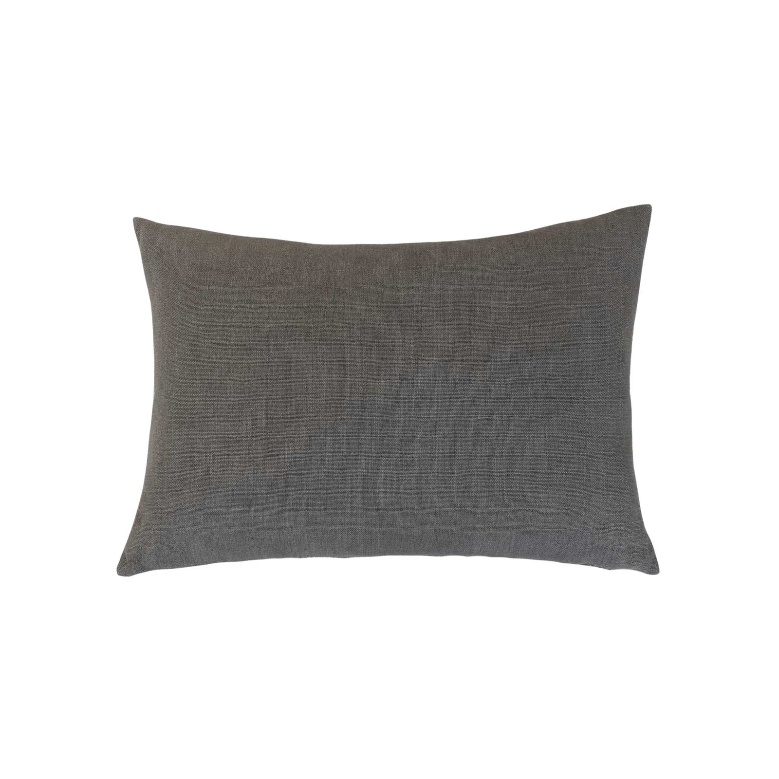 Sander Graphite Lumbar Pillow by One Bi One — soft Belgian linen in graphite, 20" × 14", hidden zipper, feather-down insert, handcrafted in Gothenburg, Sweden