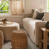 Sander Graphite Lumbar Pillow by One Bi One — reverse and edge detail showing knife-edge finish and hidden zipper closure