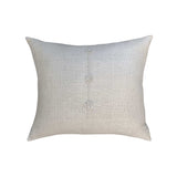 Flora Ivory Pillow by One Bi One — Belgian linen with hand-embroidered rosette motifs, handcrafted in Gothenburg, Sweden
