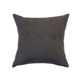 Alma Charcoal Pillow by One Bi One — Belgian linen with wool hand embroidery in charcoal, handcrafted in Gothenburg, Sweden