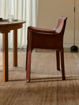Armadillo Odessa Rug in Banksia, detail of the afghan wool weave and texture