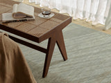 Armadillo Odessa Rug in Partridge, detail of the afghan wool weave and texture
