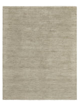 Armadillo Odessa Rug in Travertine, overhead view of the hand-knotted afghan wool weave and edge finish