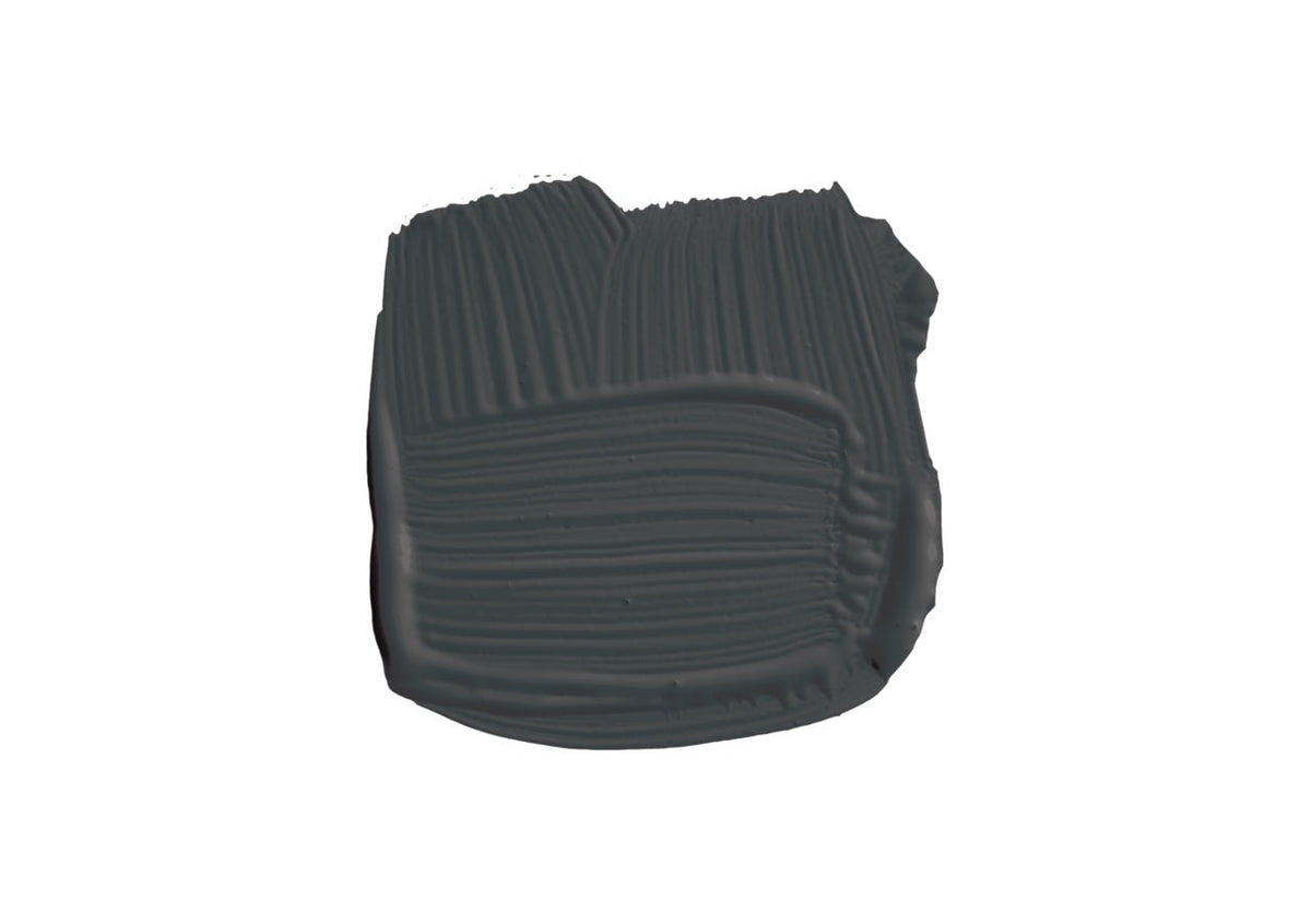 Farrow & Ball Off-Black No.57 brush-out swatch