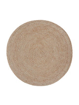 Armadillo Onsen Rug in Papyrus, additional view 5 of the hand-braided wool and jute rug