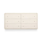 Paula 6-Drawer Dresser in Beige Painted Linen – front view