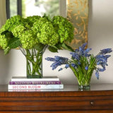 Petite Handmade Glass Lettuce Leaf Vase - Clear