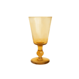 Pienza Tapered Goblet in amber hand-blown Italian glass by Il Buco Vita