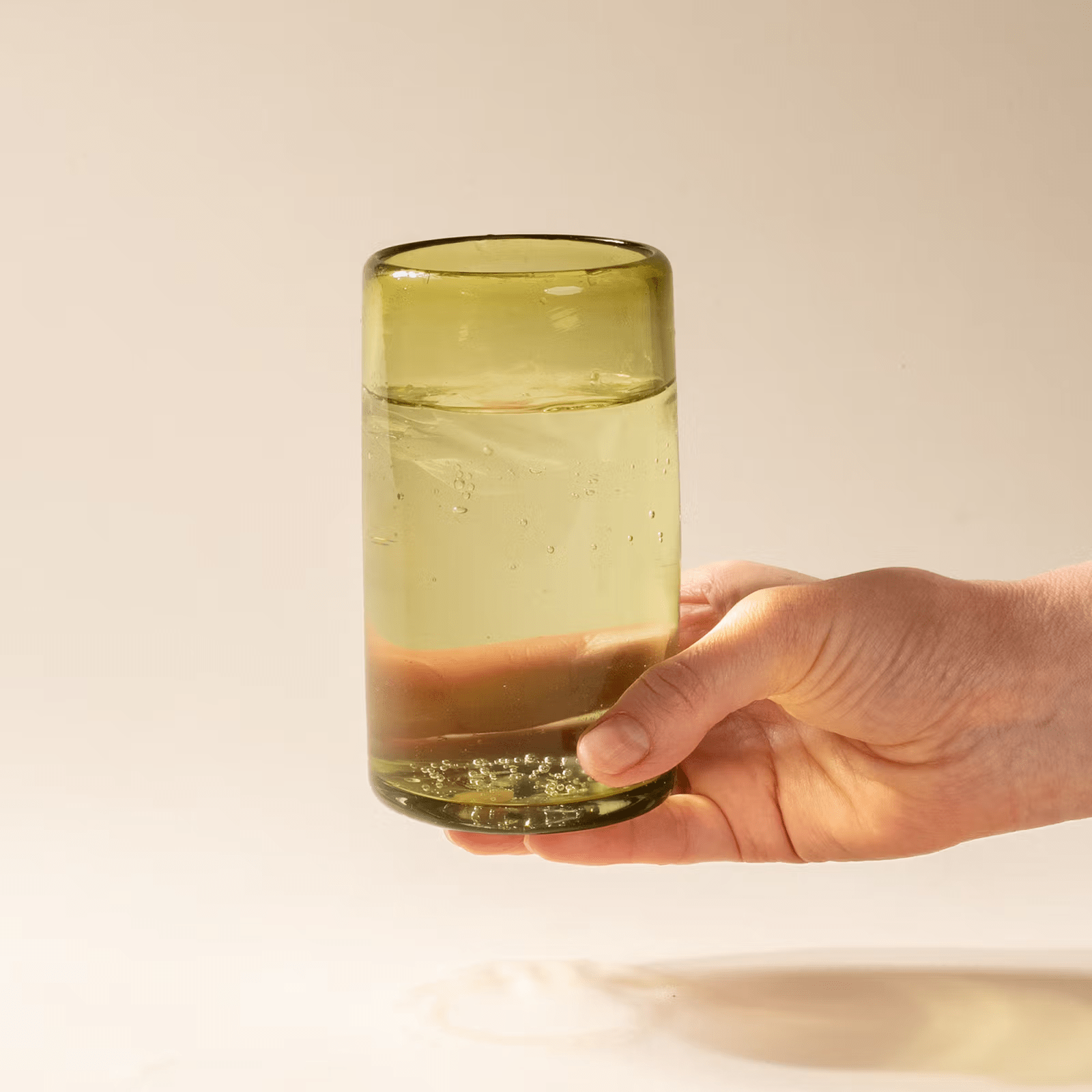 Recycled Handblown Glass Tumbler - Peridot
