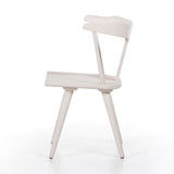 Calimia Home Ripley dining chair in white solid wood with a minimalist mid-century sculptural silhouette