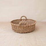 Round Open Weave Basket - Brown