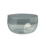 Be Home clear glass bowl with a delicate textured ruffle rim for elegant serving of salads or fruit.