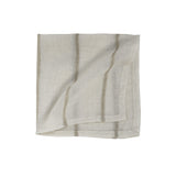 Pom Pom At Home Rutherford napkins in natural linen with subtle contrasting stitched stripes and a finished edge.