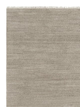 Armadillo Sagrada Rug in Dun, corner close-up of the wool pile and edge