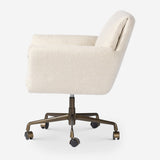 Salerno desk chair in Crete Sand, side view