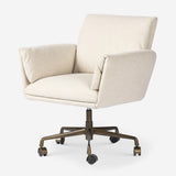 Salerno desk chair in Crete Sand, three-quarter view